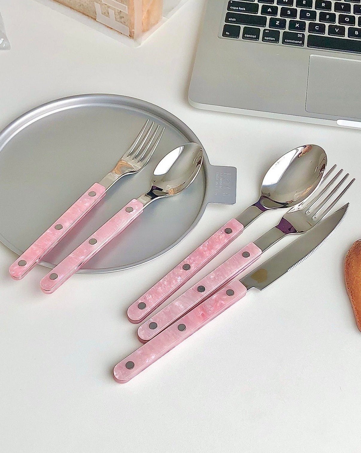 Pink Modern Flatware Set - 10 Pieces