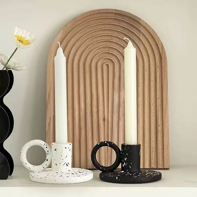 Ink Taper Candle Holder Set