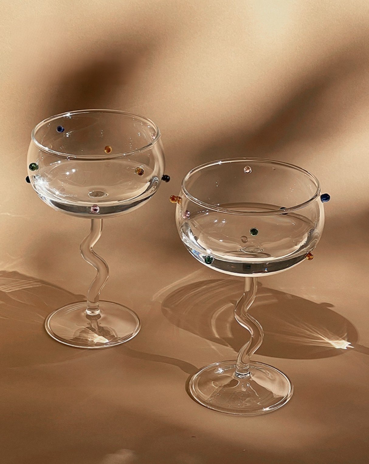 Rainbow Sprinkles Wine Glasses - Set of 2