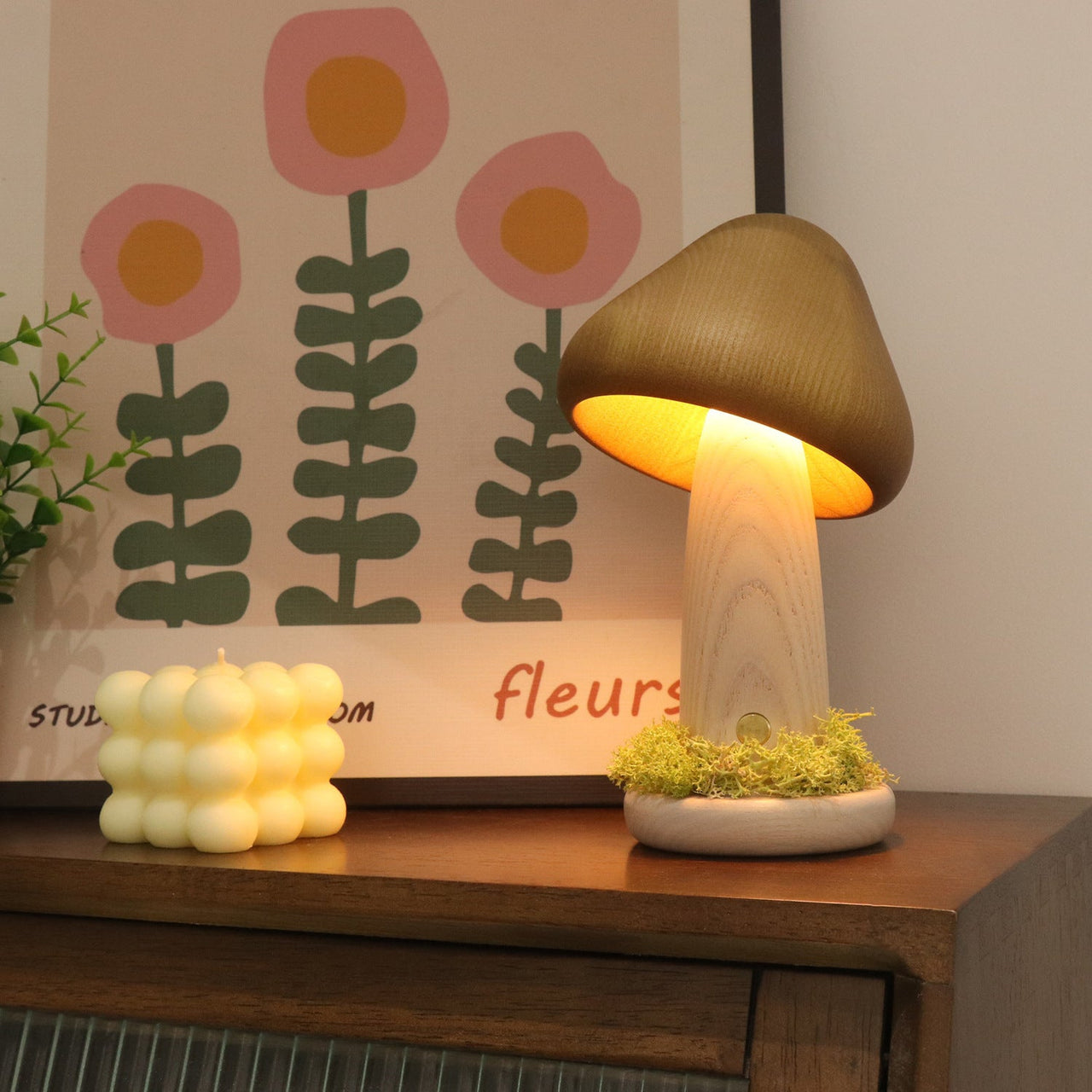 Twisted Mushroom Warm Night Light Table Lamp