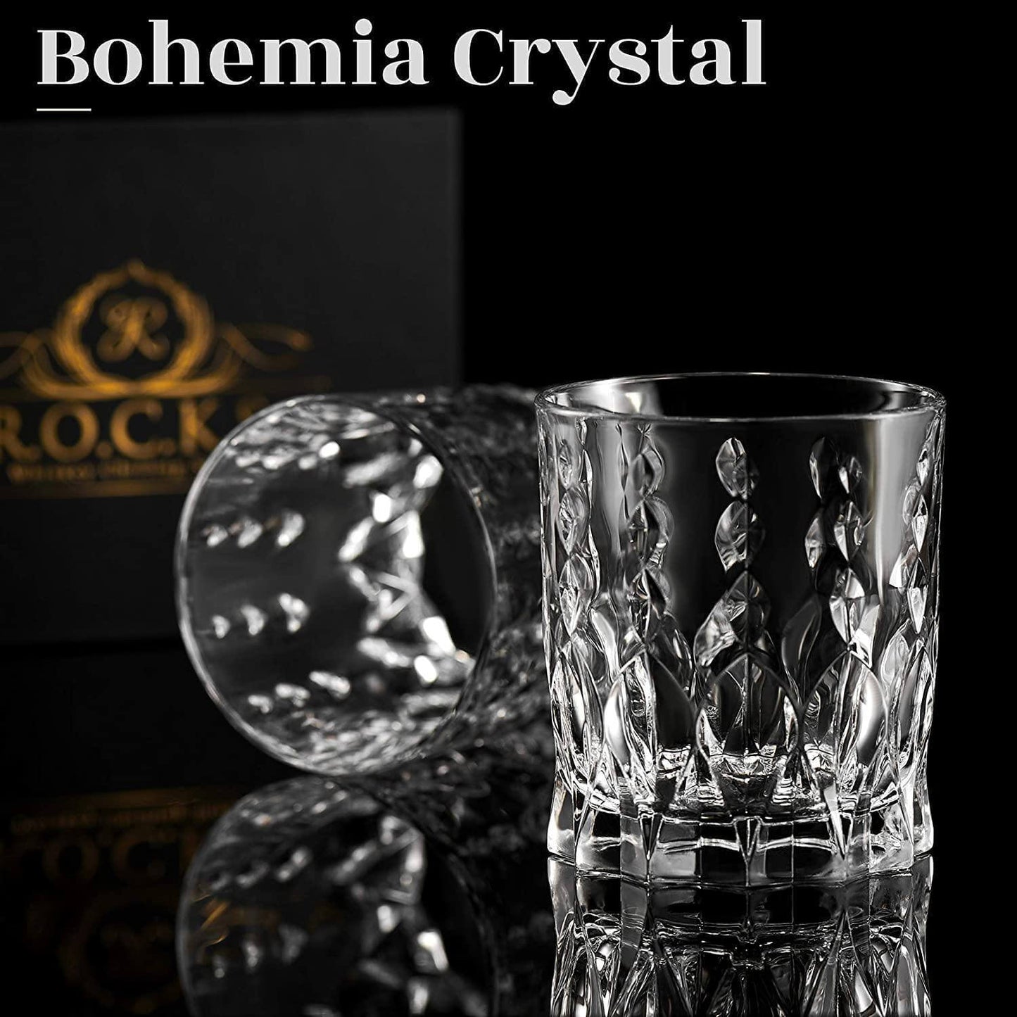 Crystal Old Fashioned Glasses - Monarch - Set of 2