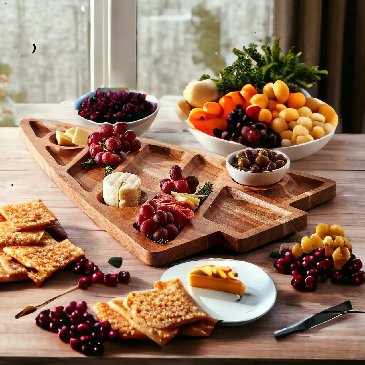 Christmas Tree Sectioned Serving Board