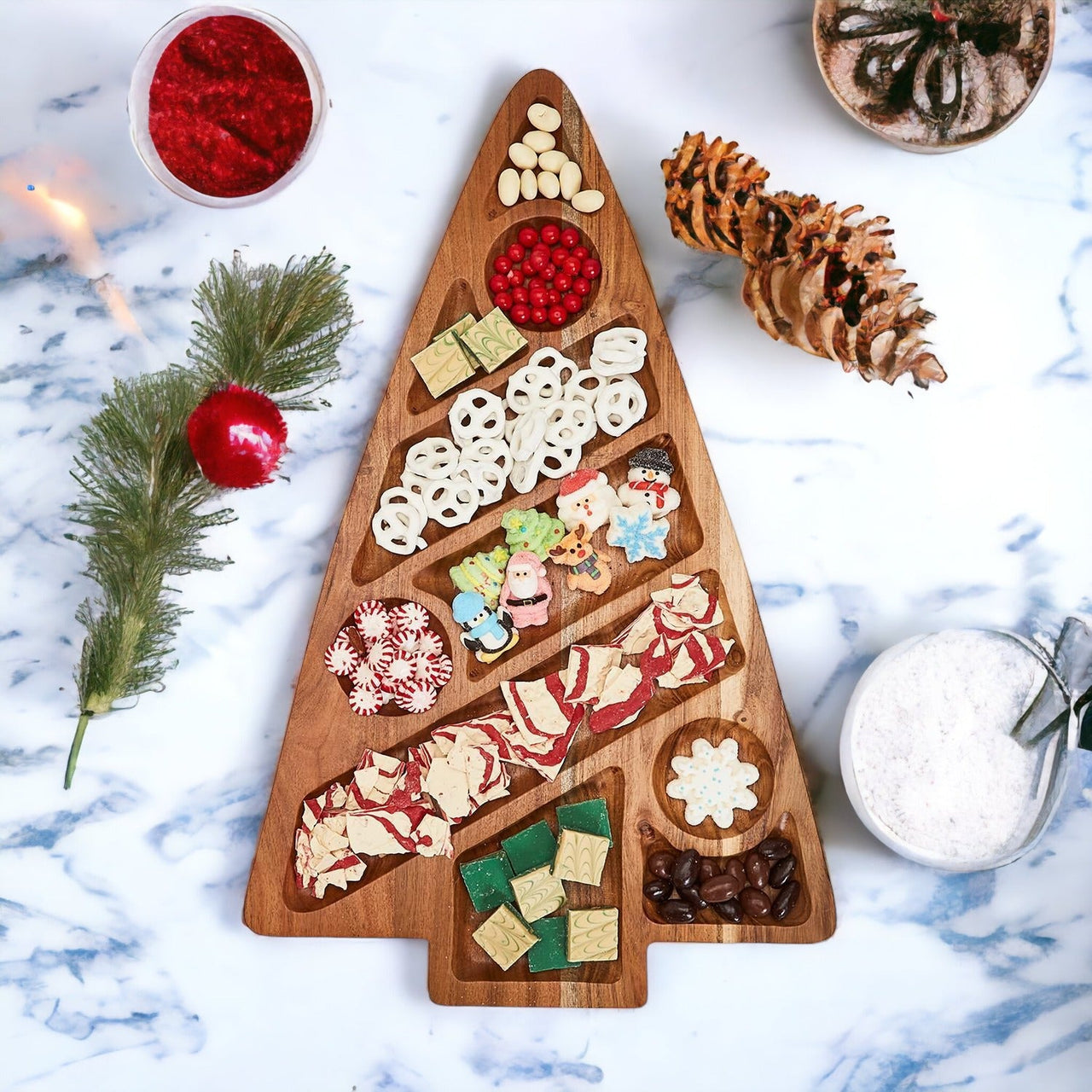 Christmas Tree Sectioned Serving Board