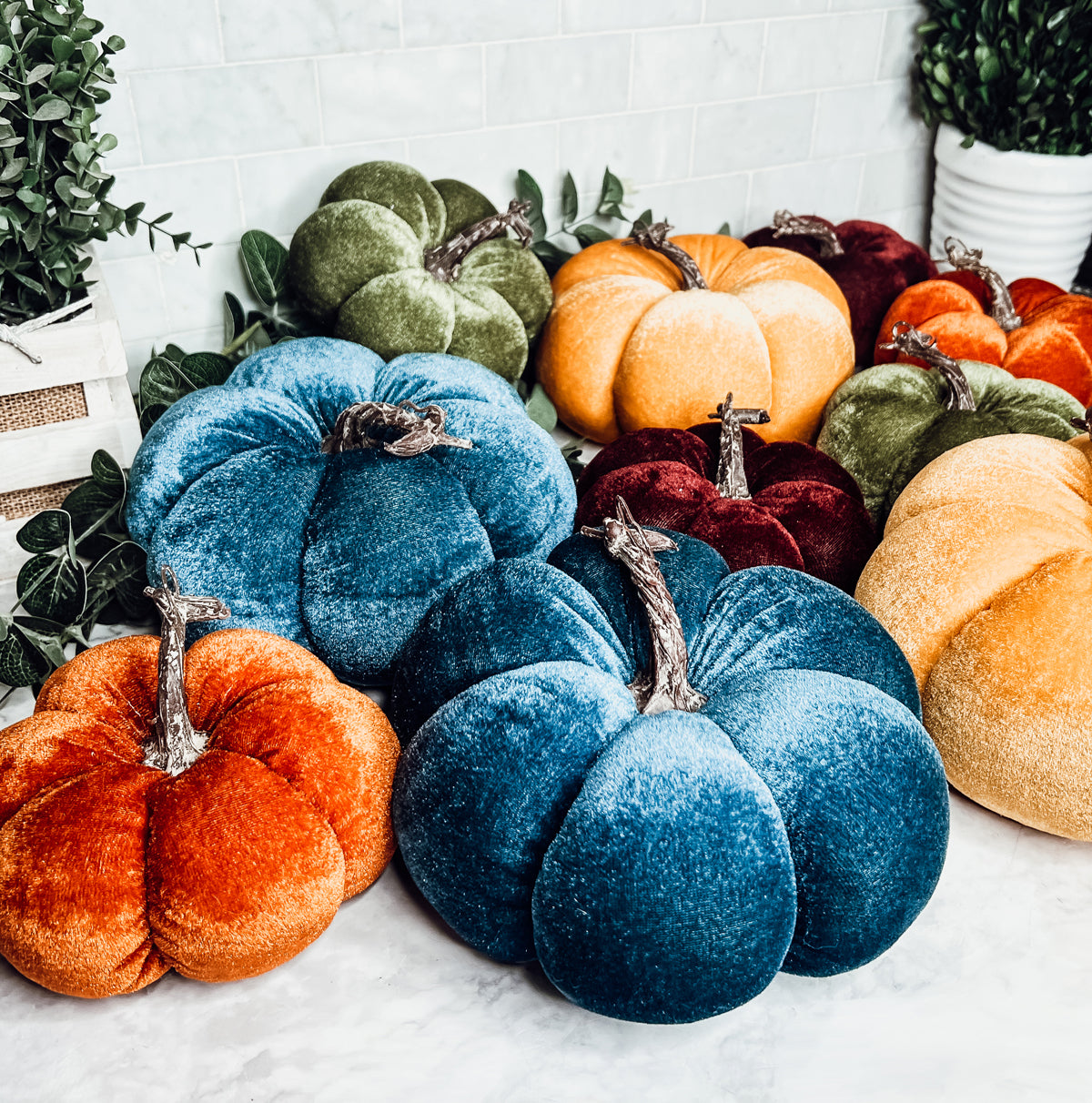 Velvet Mini Pumpkins