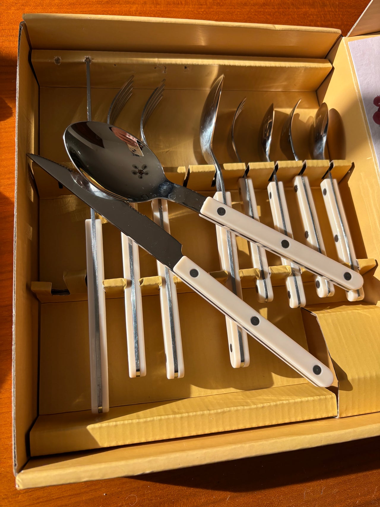 French Bistro Style Flatware - 10 Piece Set - Ivory - SAMPLE SALE