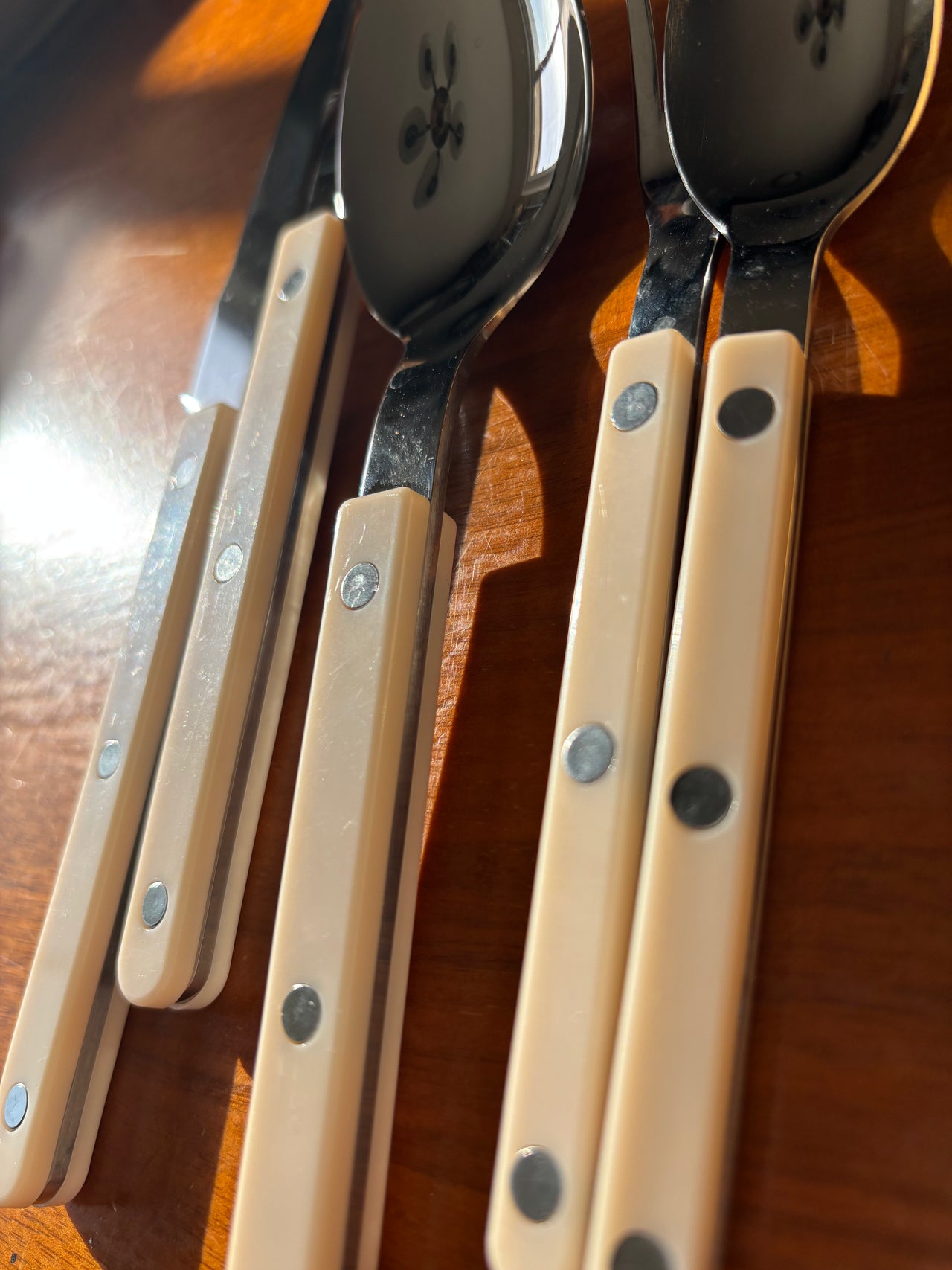 French Bistro Style Flatware - 10 Piece Set - Ivory - SAMPLE SALE