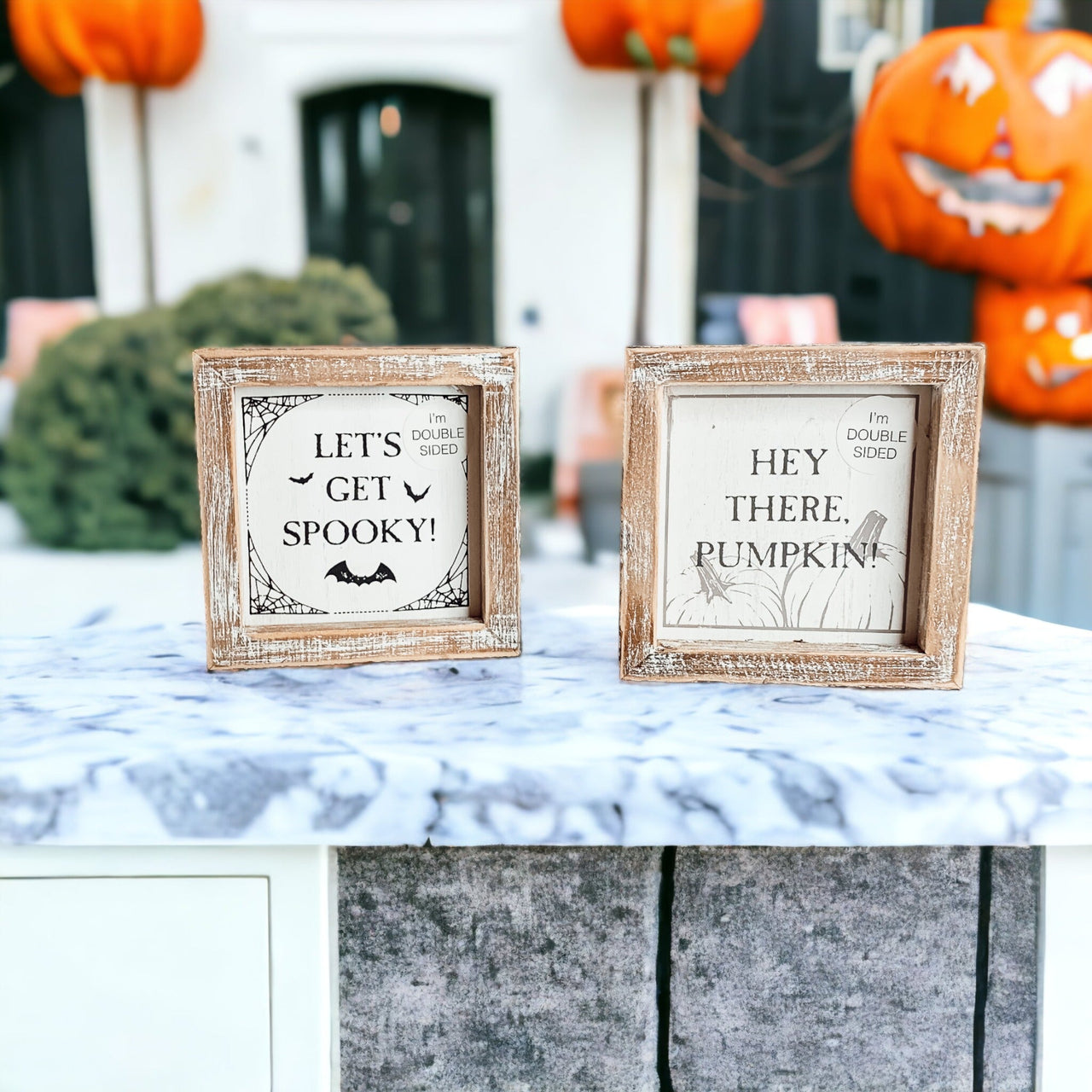 Pumpkin + Spooky | Double Sided Sign