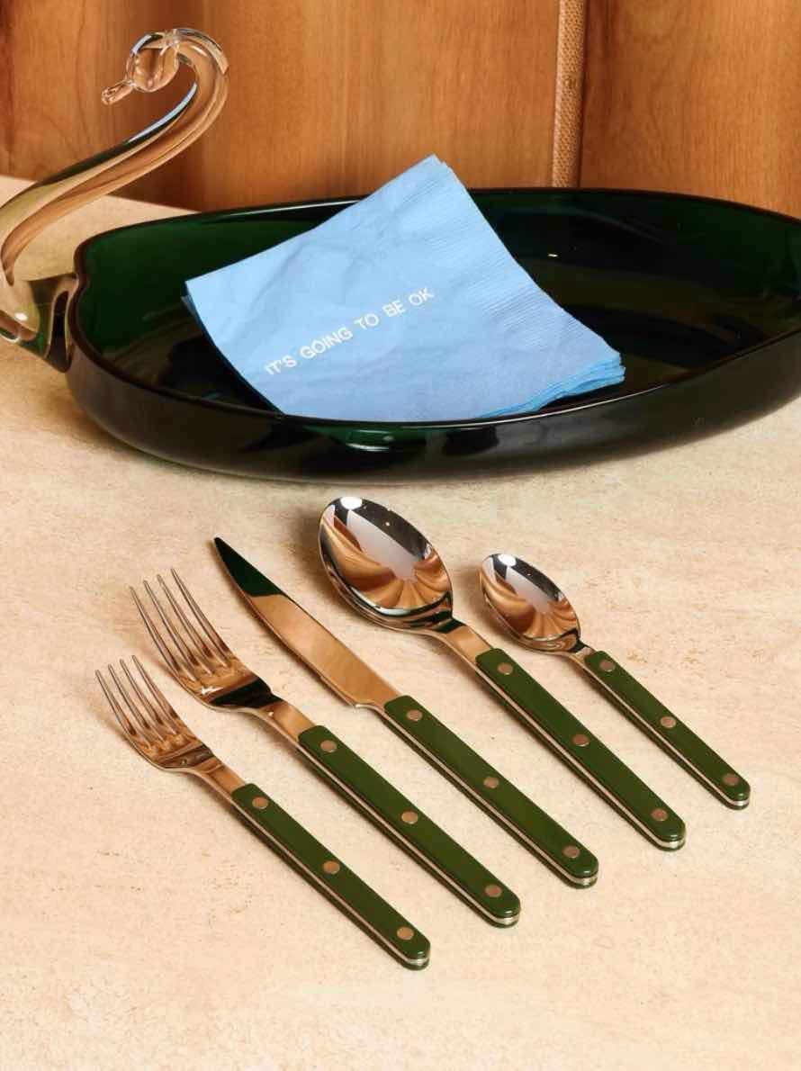 French Bistro Style Flatware - 10 Piece Set - Camille
