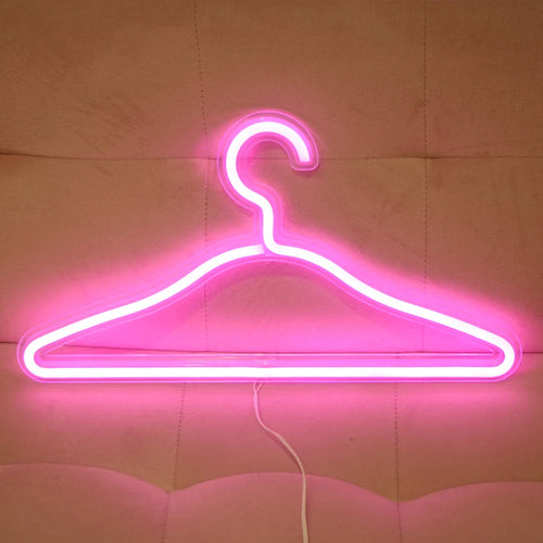 USB LED Neon Light Clothes Hanger