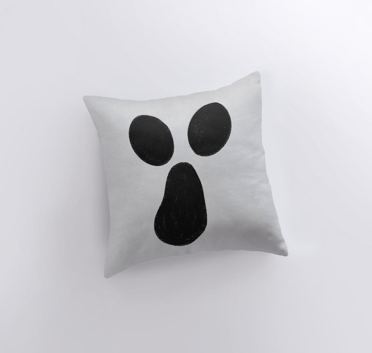 Boo! Ghost Face White Throw Pillow