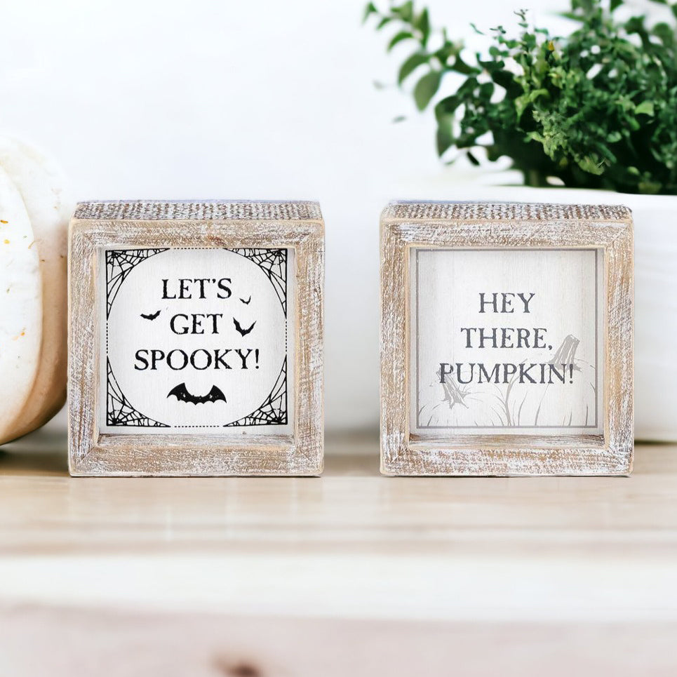 Pumpkin + Spooky | Double Sided Sign