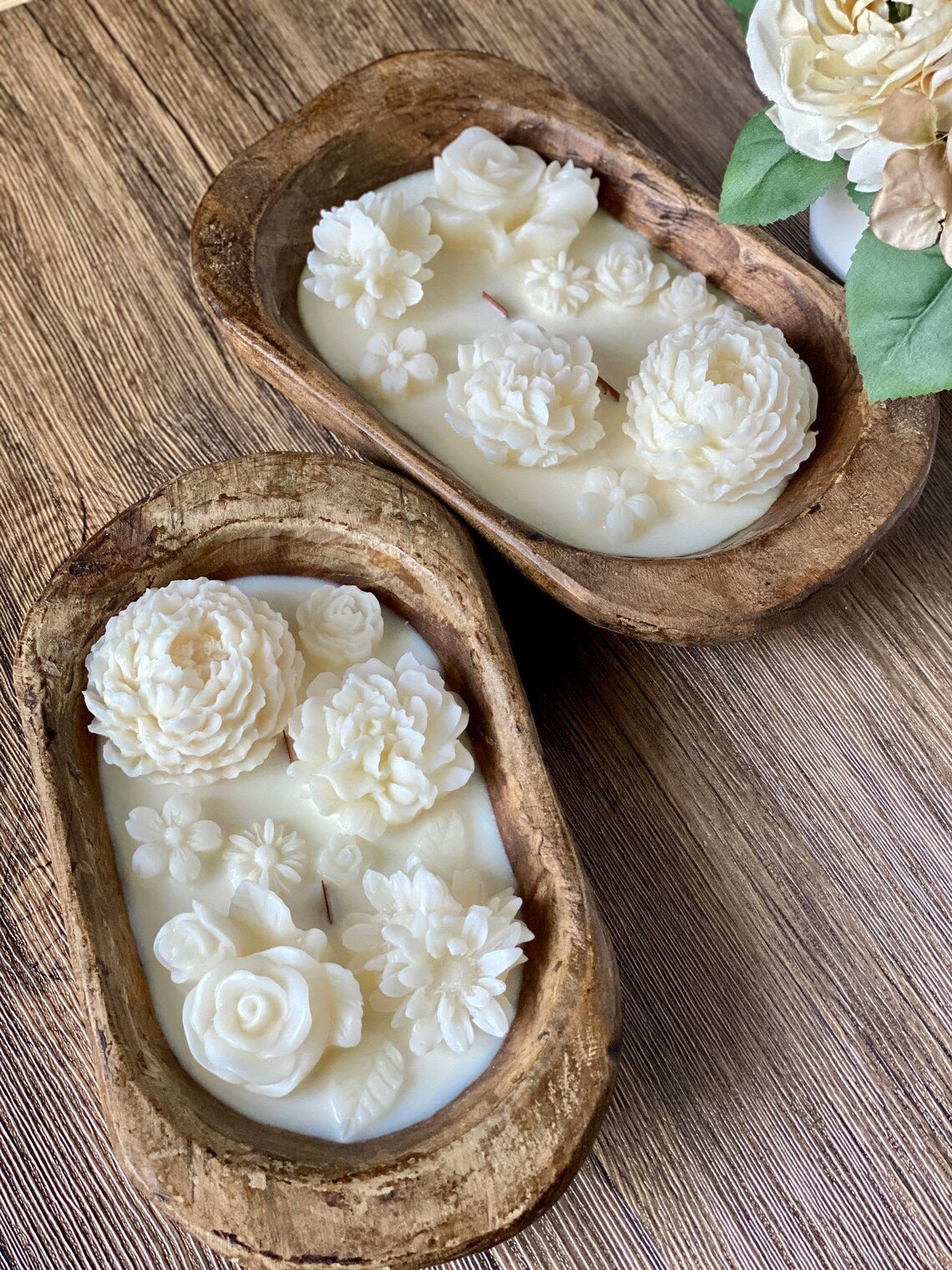 Botanical Flower Garden Scented Dough Bowl Candle