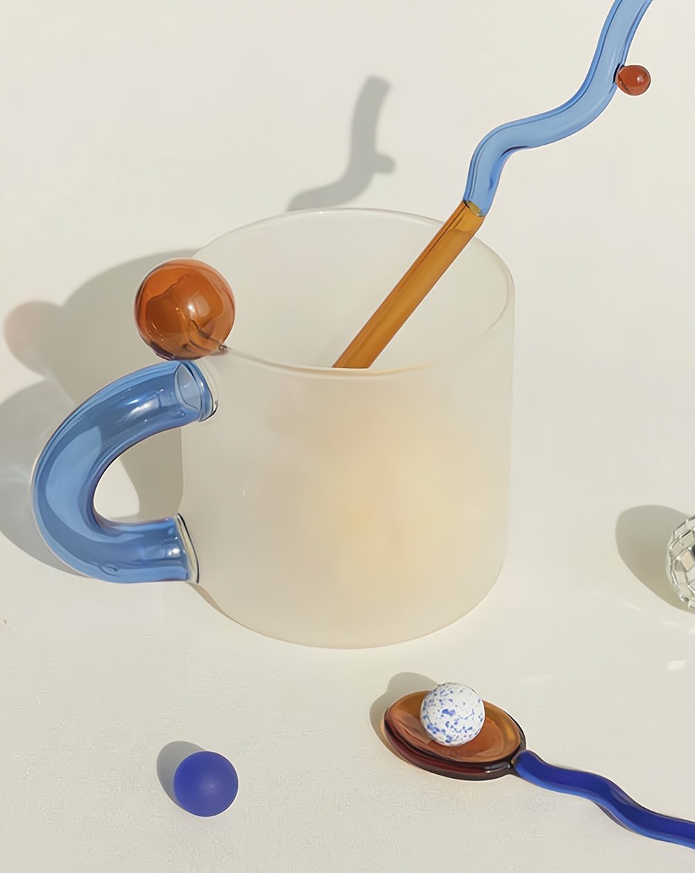 Candy Mug - Handblown Whimsical Dopamine Coffee Mug