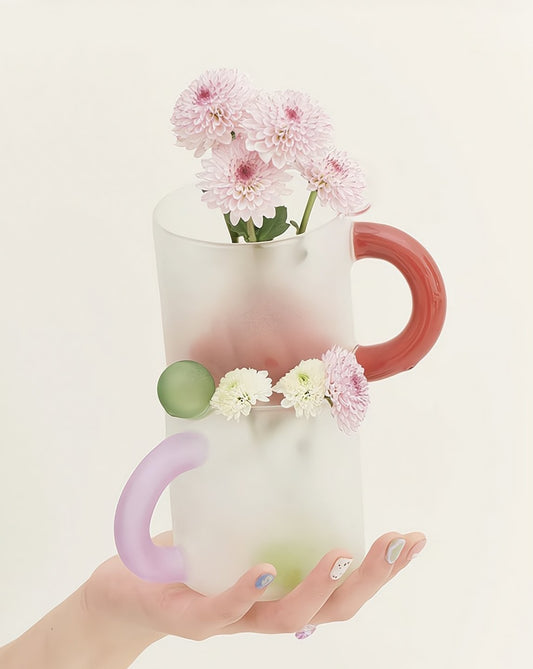 Candy Mug - Handblown Whimsical Dopamine Coffee Mug