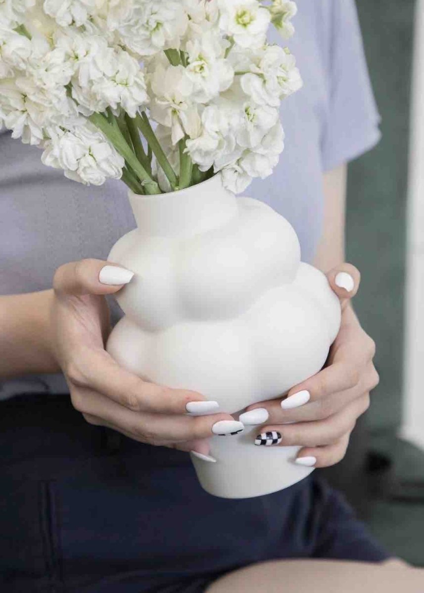 Cloud Vase - Modern Whimsical Eclectic Quirky Ceramic Flower Vase