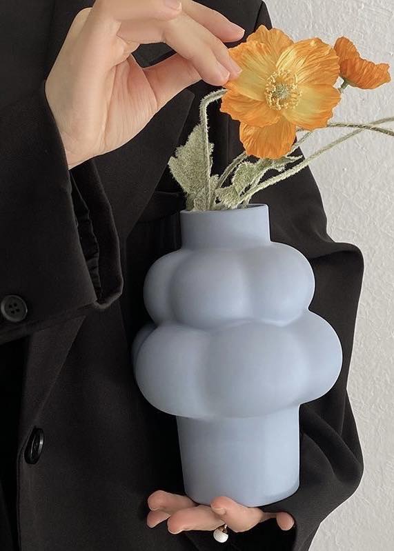 Cloud Vase - Modern Whimsical Eclectic Quirky Ceramic Flower Vase