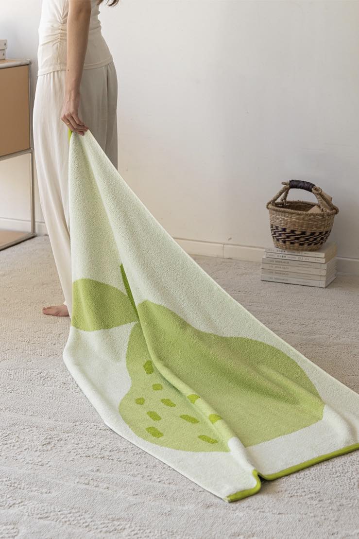 Retro Pear Bath Towel - Ultra Soft 100% Cotton