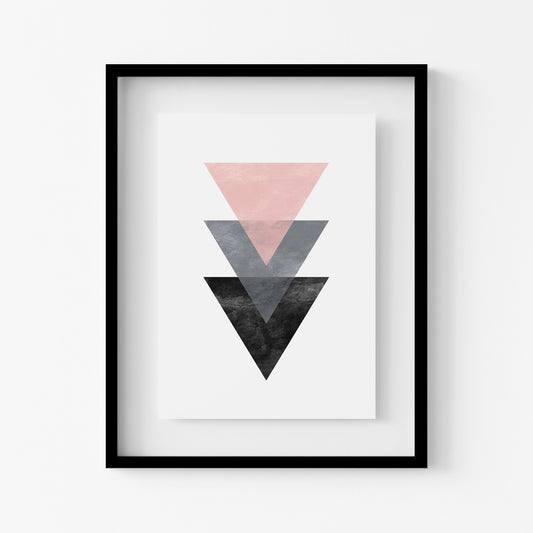 Scandinavian Geometric Triangles Print