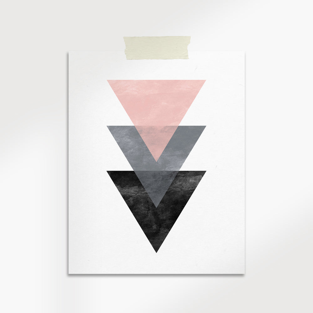 Scandinavian Geometric Triangles Print