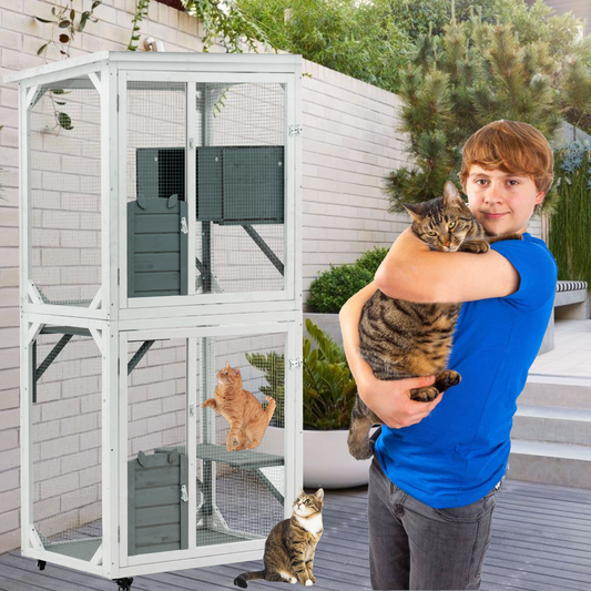 Vertical Catio - Outdoor Indoor Cat House