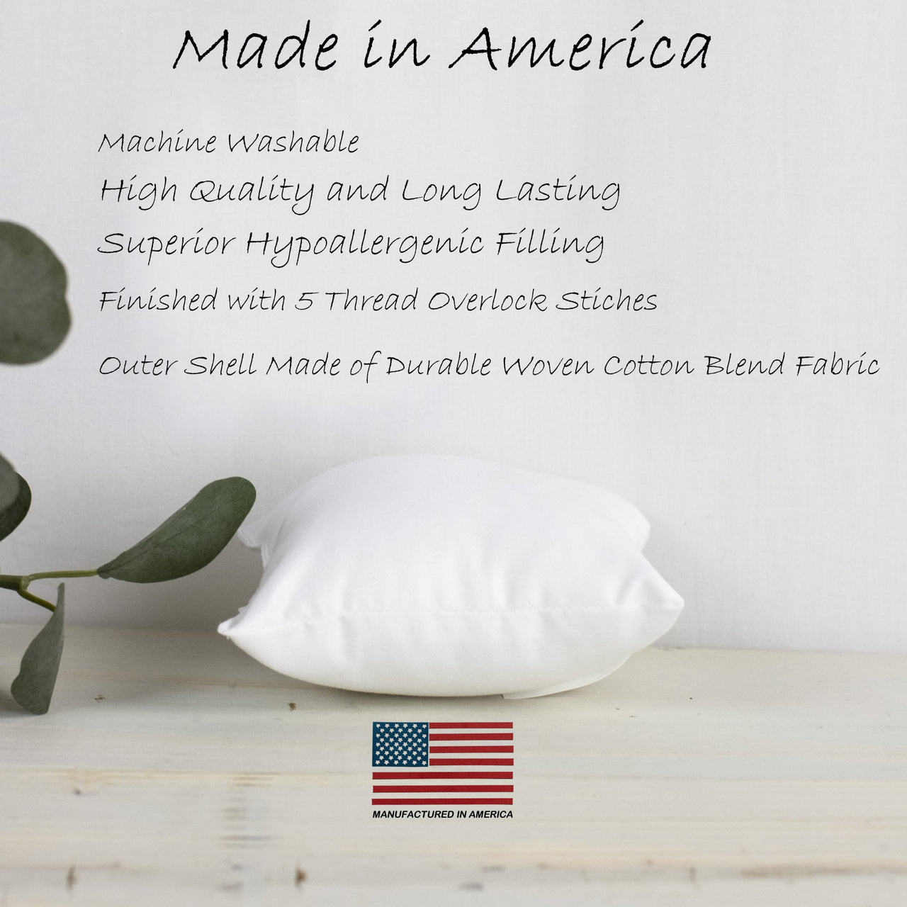 18x18 Hypoallergenic Pillow Insert