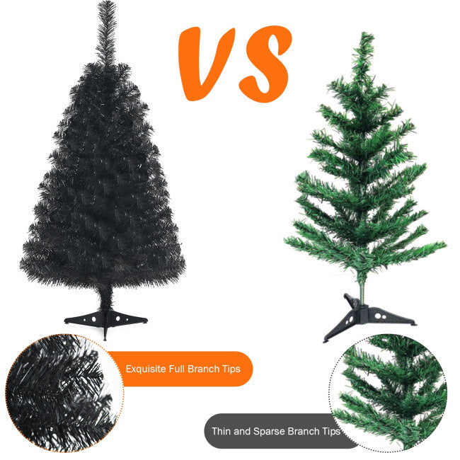36" Mini Black Christmas Tree with Stand