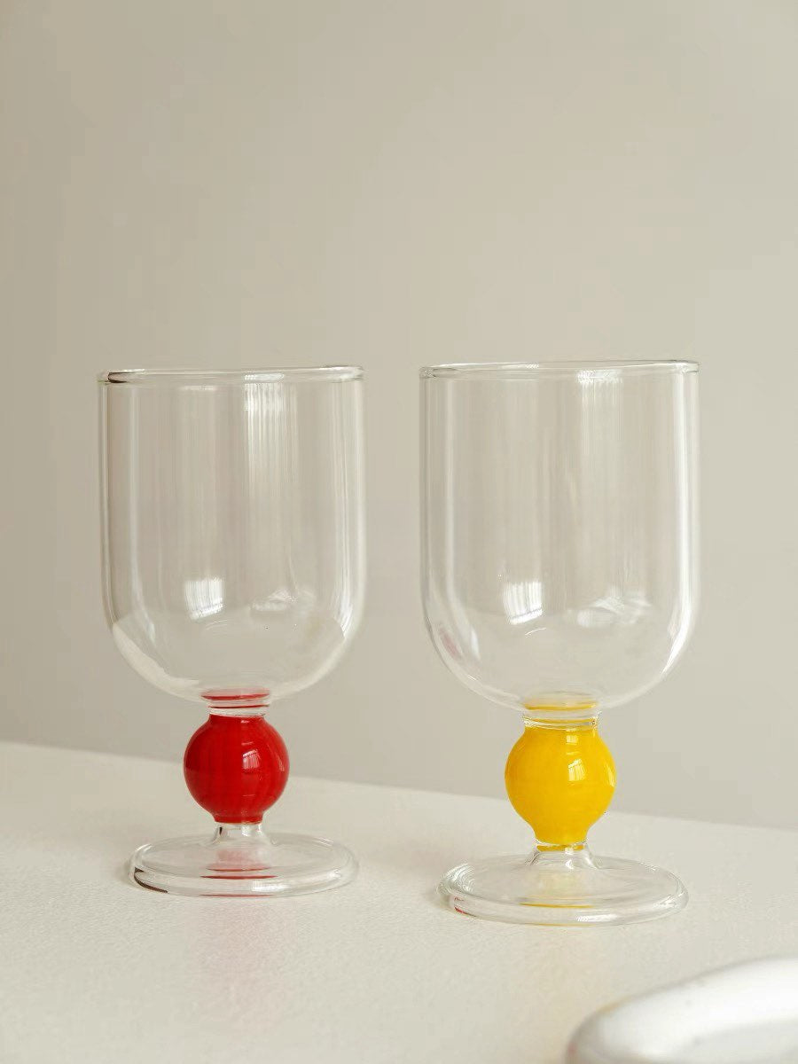 Gumballs Wine Glass - Eclectic Whimsical Coloured Cocktail Glasses
