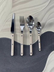 Elegant Modern Nordic Flatware Set Of 8 ( $4.9 Each ) - Bistrot Rivet Cutlery Silverware-5