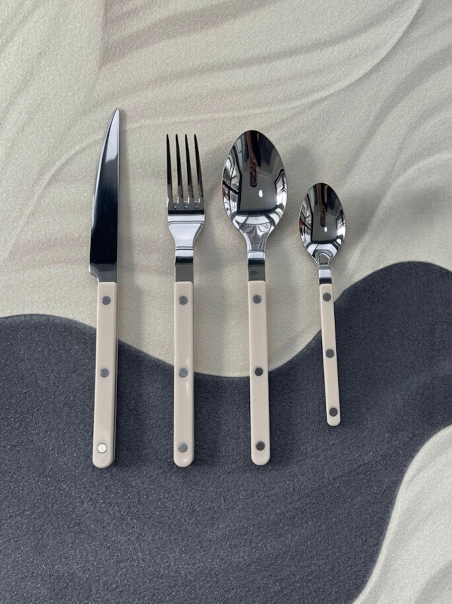 Elegant Modern Nordic Flatware Set Of 8 ( $4.9 Each ) - Bistrot Rivet Cutlery Silverware-5