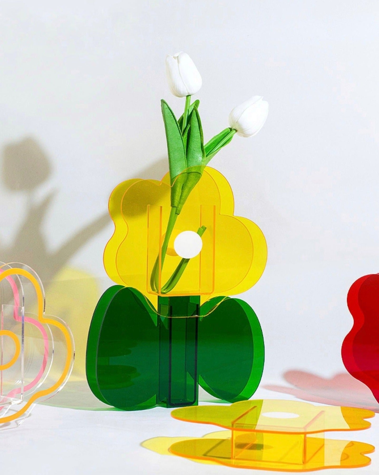 Creative Acrylic Decorative Flower Vase | Modern Home Decor