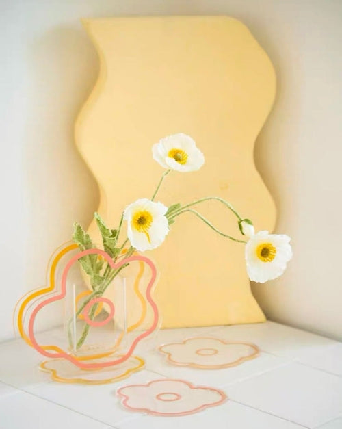 Creative Acrylic Decorative Flower Vase | Modern Home Decor