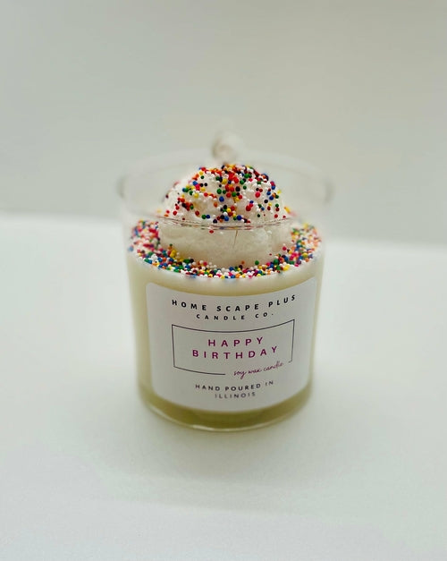Happy Birthday Candle - Ice Cream Scoop & Sprinkles