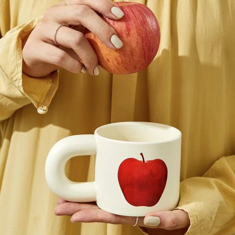 Handcrafted Ceramic Mugs - Apples & Pears