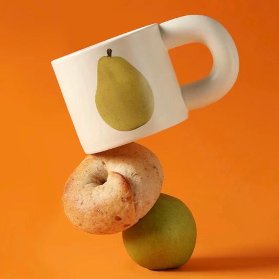 Handcrafted Ceramic Mugs - Apples & Pears