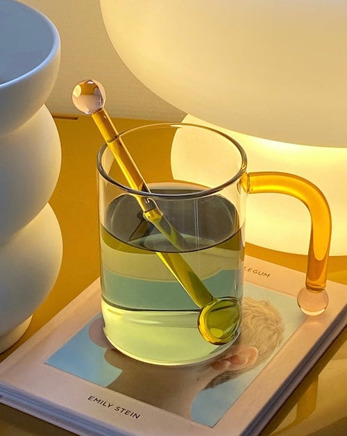 Designer Handmade Colored Glass Coffee Mug
