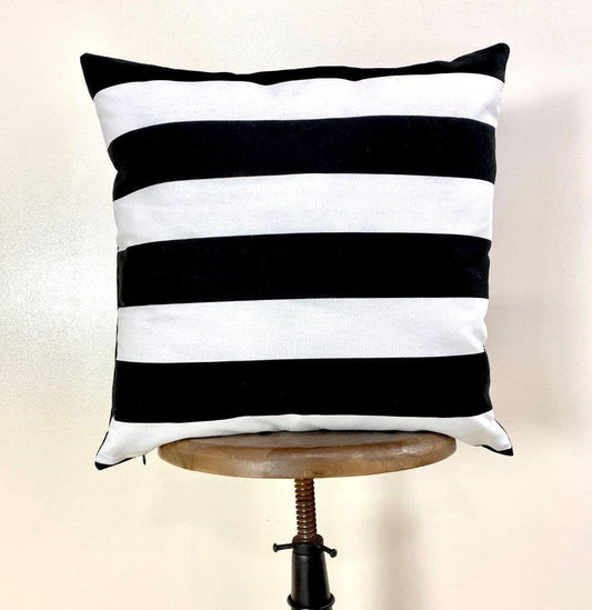 Betelgeuse Black & White Striped Pillow