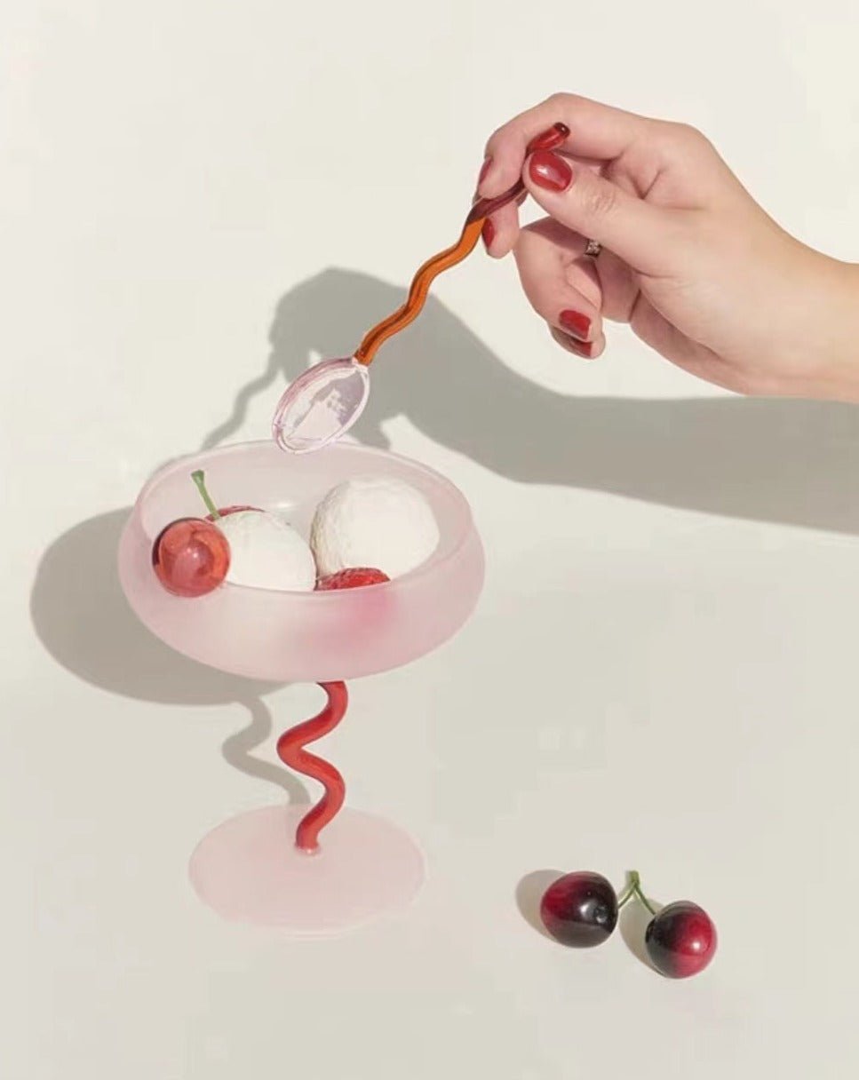 Jelly Bean Wine Glass - Whimsical Eclectic Dopamine Cocktail Coupe