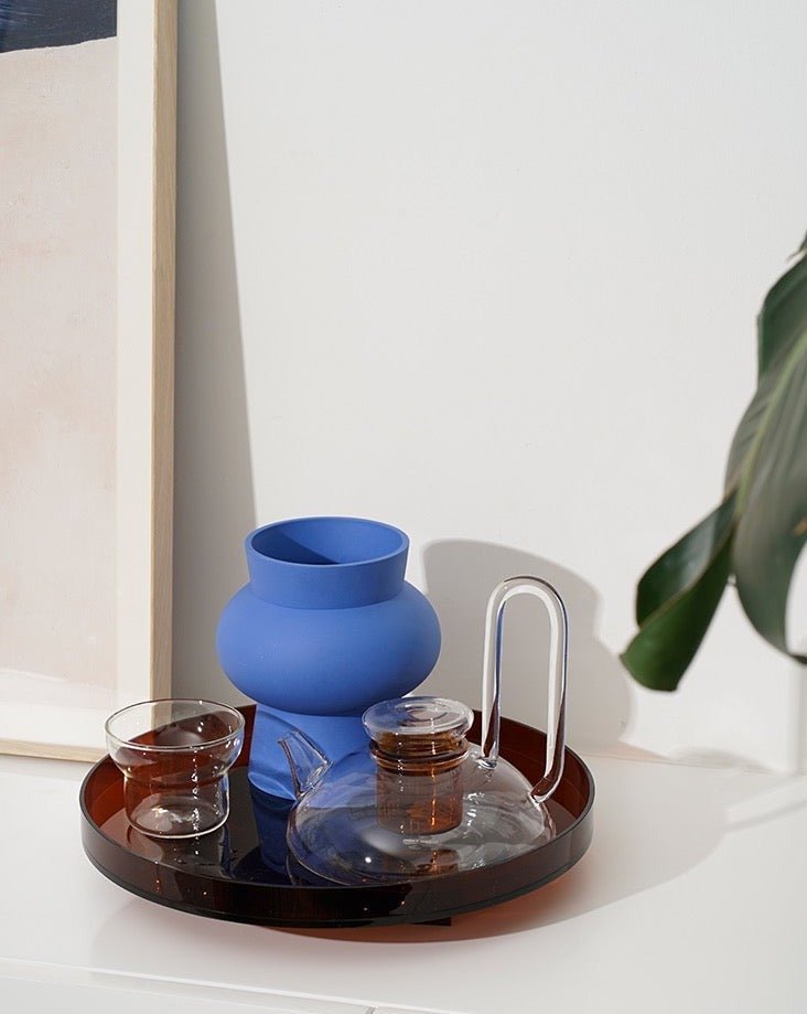 Klein Blue Modern Decorative Ceramic Vase - Handcrafted Unique