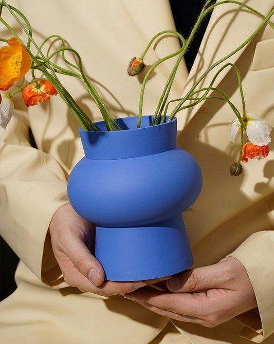 Klein Blue Modern Decorative Ceramic Vase - Handcrafted Unique