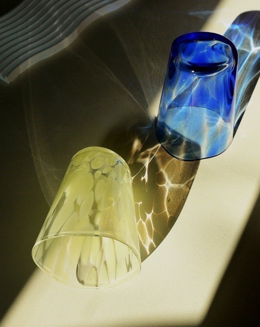 Handblown Monochrome Spot Glass Tumbler - Set of 6