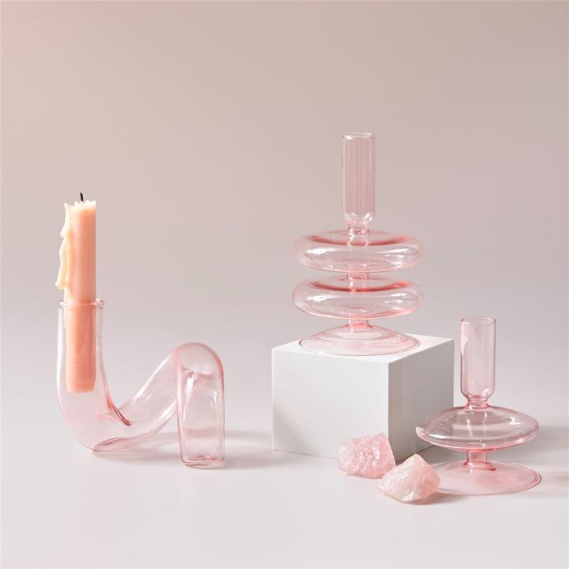 Pink Nordic Glass Vases