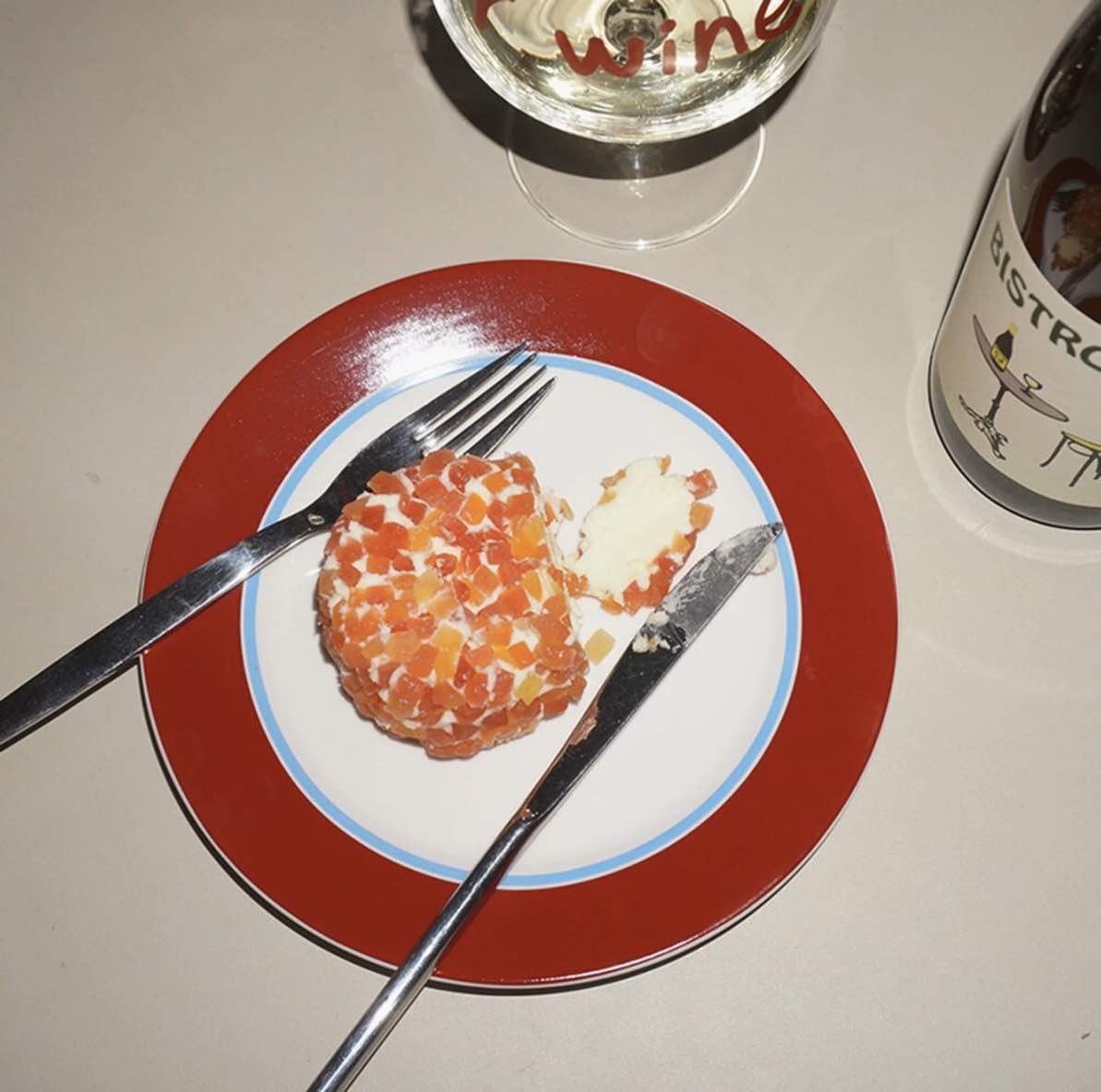 Retro Ceramic Salad Dessert Plates - Set of 4