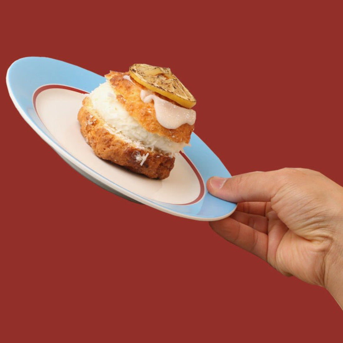 Retro Ceramic Salad Dessert Plates - Set of 4