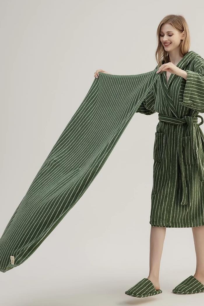 Coastal Stripe Bath Towels - Retro Style Ultra-Soft 100% Cotton