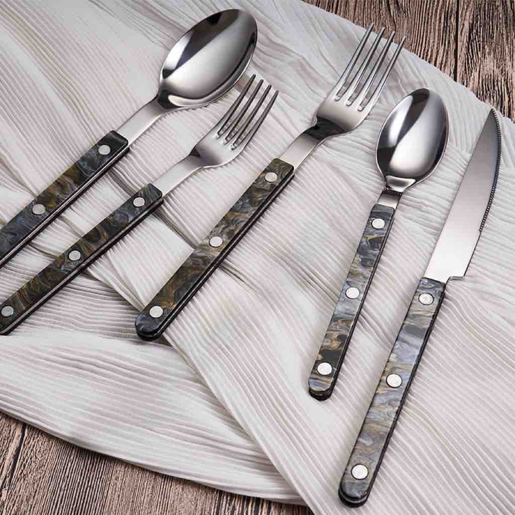 Shell Modern French Bistro Style Flatware - 10 Piece Set