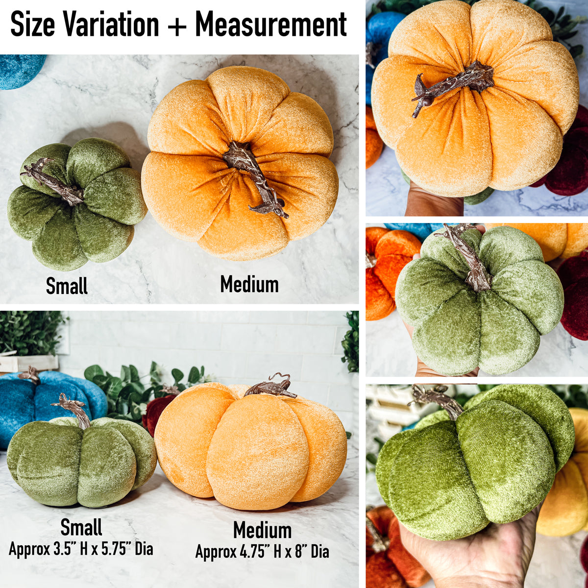 Velvet Mini Pumpkins