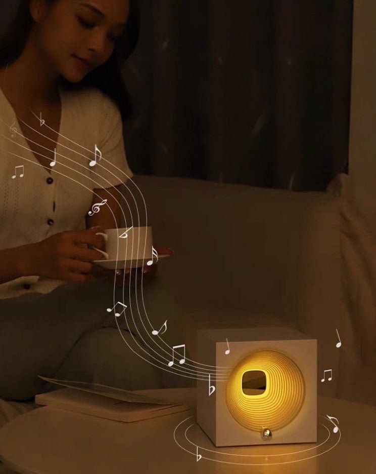Time Machine Sleep-Inducing Bedside Lamp w/ Speaker